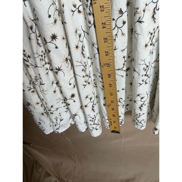 Universal Thread Women's XX Large White Floral Tiered Midi Dress Balloon Sleeve - Picture 5 of 7